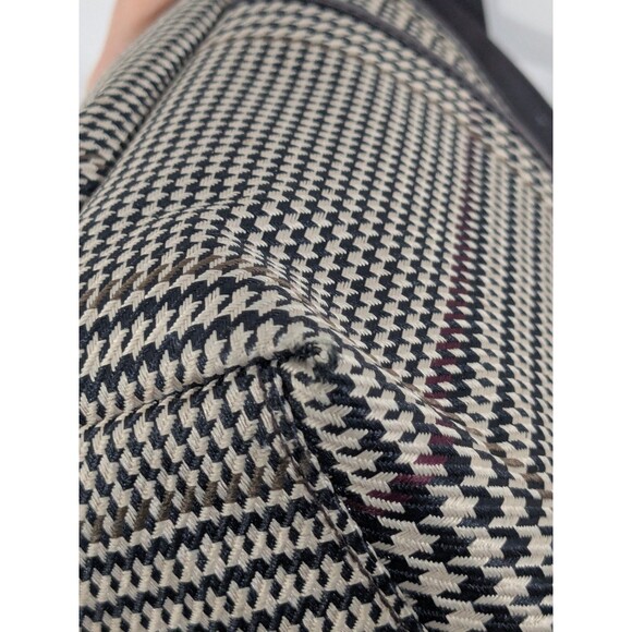 Lauren Ralph Lauren Vintage Houndstooth Brown Mini Tote British Inspired Bag - Picture 8 of 13